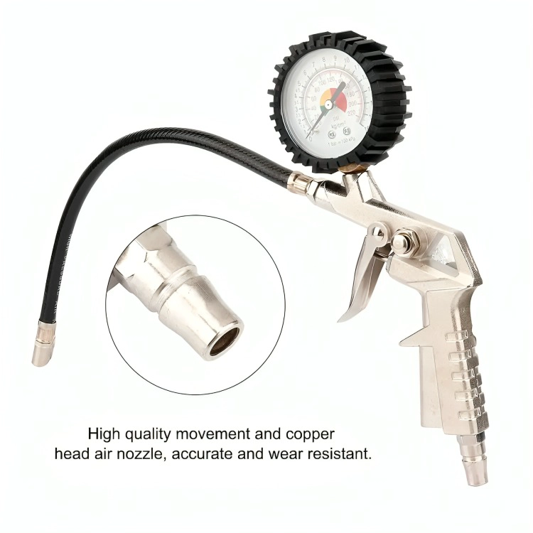 PISTOLA PARA INFLAR Y CALIBRAR NEUMATICOS CON MANOMETRO - 2