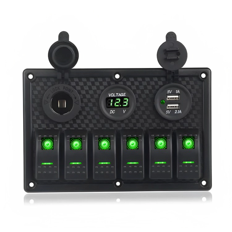 PANEL INTERRUPTOR LED ENCENDIDO 12V A 24V - 4