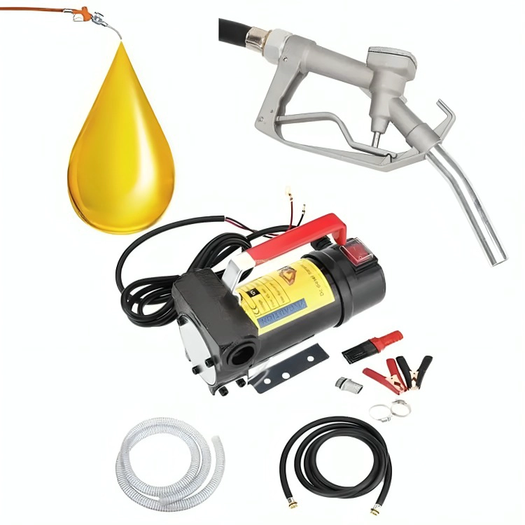 BOMBA TRASVASIJE 12V 175W MOTOR MANGUERA PISTOLA - 3