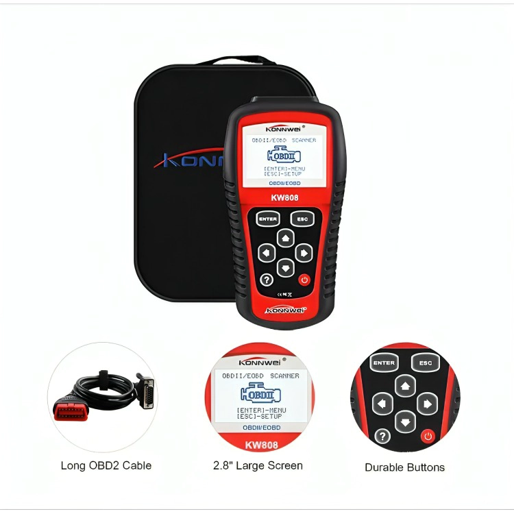 ESCANER AUTOMOTRIZ OBD2/EOBD, LECTOR DE CODIGO SRZ - 2