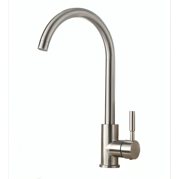 GRIFO MONOMANDO LLAVE LAVAPLATOS LAVALOZA ACERO INOXIDABLE - 1