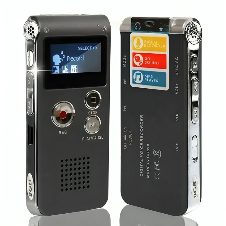 GRABADORA DIGITAL PROFESIONAL DE VOZ 8GB MP3 - 1