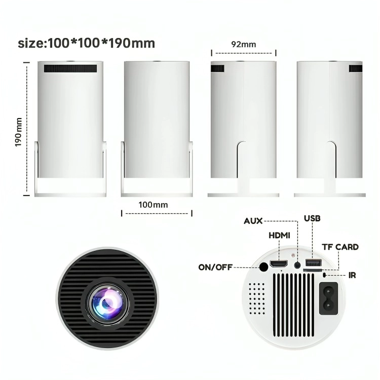 MINI PROYECTOR PORTATIL ULTRA HD 4K WIFI BLUETOOTH - 2