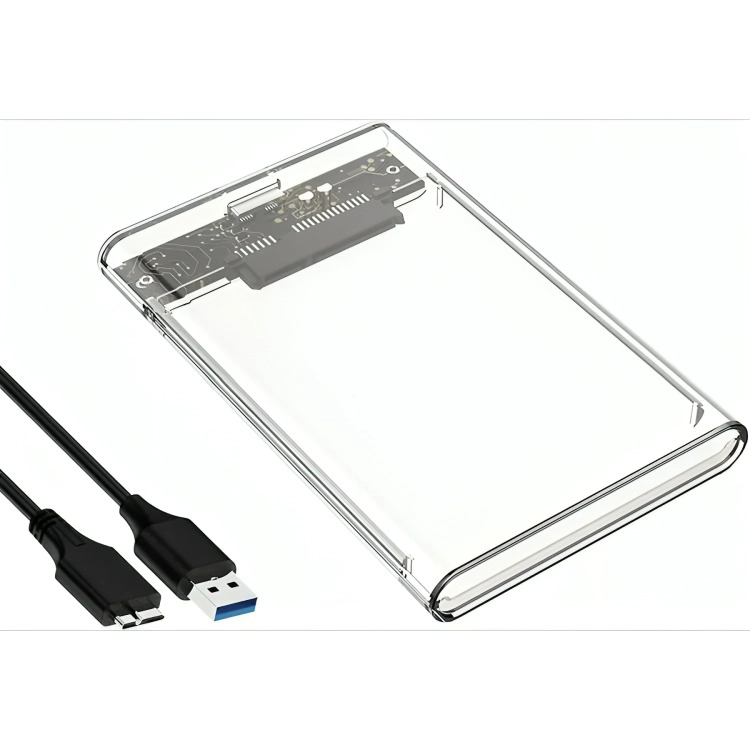 COFRE CASE TRANSPARENTE DISCO DURO SATA2.5 USB3.0