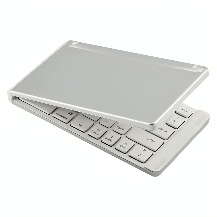 MINI TECLADO INALAMBRICO PLEGABLE PORTATIL BLANCO - 1