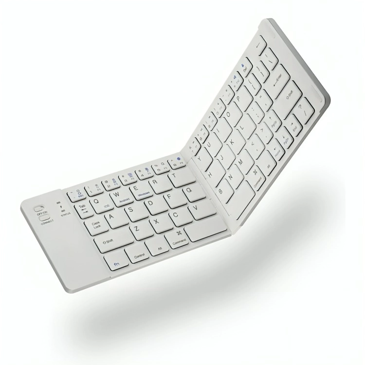 MINI TECLADO INALAMBRICO PLEGABLE PORTATIL BLANCO - 3