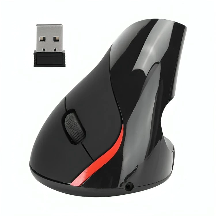 MOUSE OPTICO VERTICAL ERGONOMICO INALAMBRICO RF PC SMART TV - 2