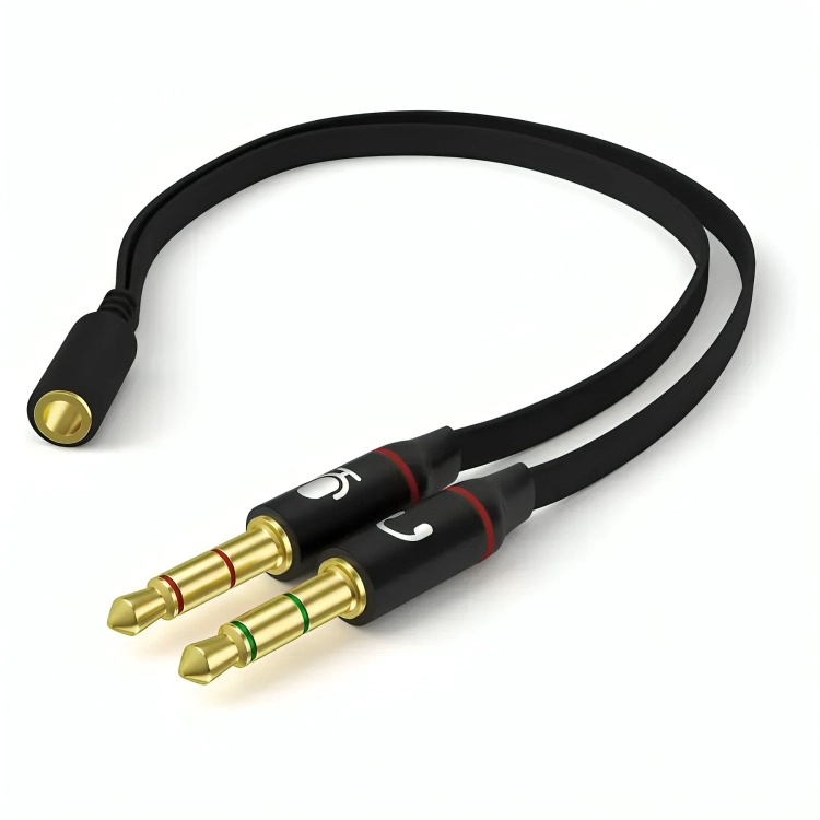 CABLE ADAPTADOR 3.5MM PARA AUDIFONOS CON MICROFONO - 1