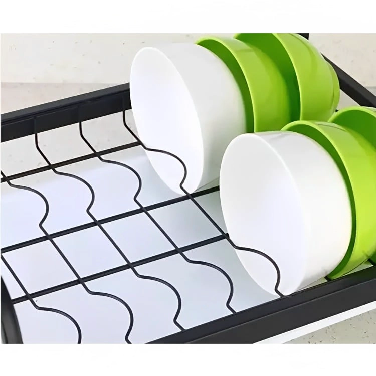 SECADOR ESCURRIDOR DE LOZA PLATOS 3 NIVELES / NEGRO - 1