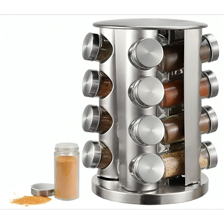 SET CONDIMENTERO ESPECIERO GIRATORIO COCINA 16 PCS - 3
