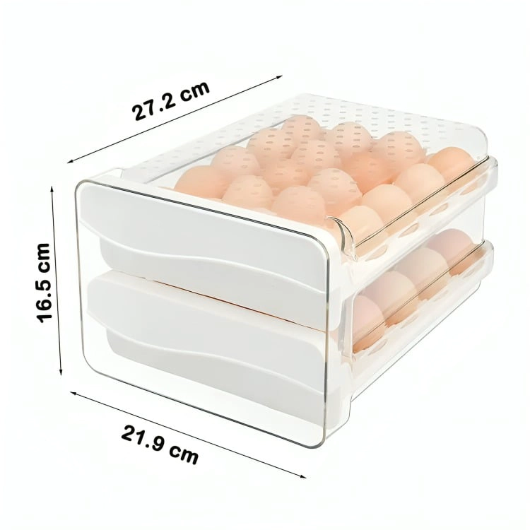 ORGANIZADOR DE HUEVOS CAJA PARA 40 HUEVOS 2 NIVELES - 1