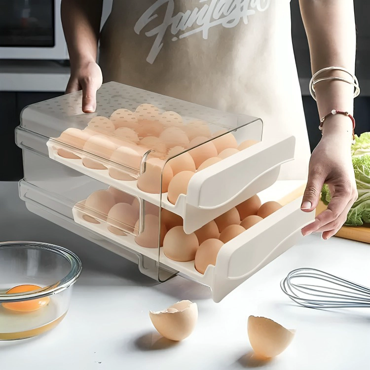 ORGANIZADOR DE HUEVOS CAJA PARA 40 HUEVOS 2 NIVELES - 3