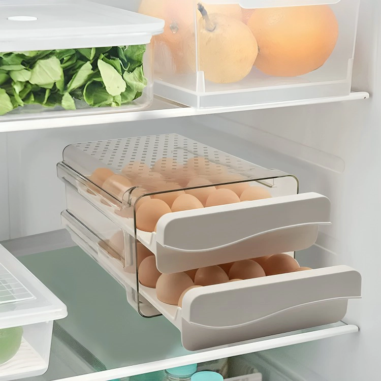 ORGANIZADOR DE HUEVOS CAJA PARA 40 HUEVOS 2 NIVELES - 6