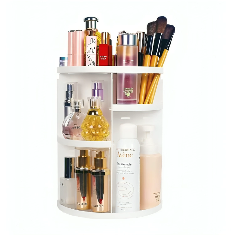 ORGANIZADOR DE MAQUILLAJE COSMETIQUERO GIRATORIO 360 GRADOS - 2