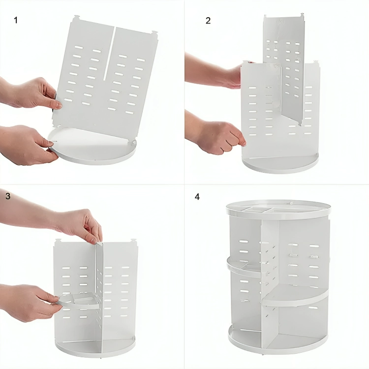 ORGANIZADOR DE MAQUILLAJE COSMETIQUERO GIRATORIO 360 GRADOS - 3