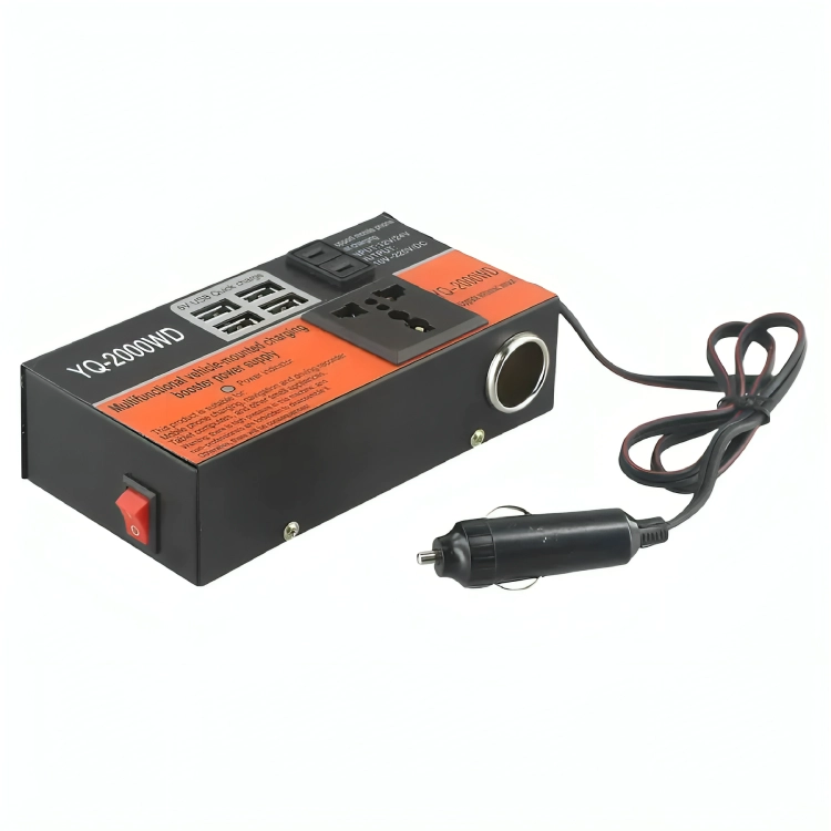 INVERSOR DE VOLTAJE AUTO CONVERTIDOR CORRIENTE 200W 12V-220V - 1