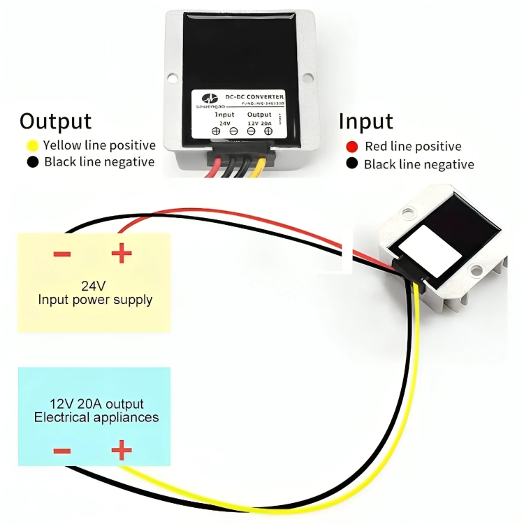 INVERSOR/CONVERTIDOR DC-DC 24V TO 12V 20A - 3
