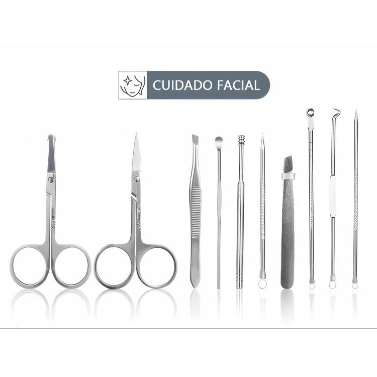 GENÉRICO SET HERRAMIENTAS MANICURE PEDICURA KIT UÑAS 26 PIEZAS