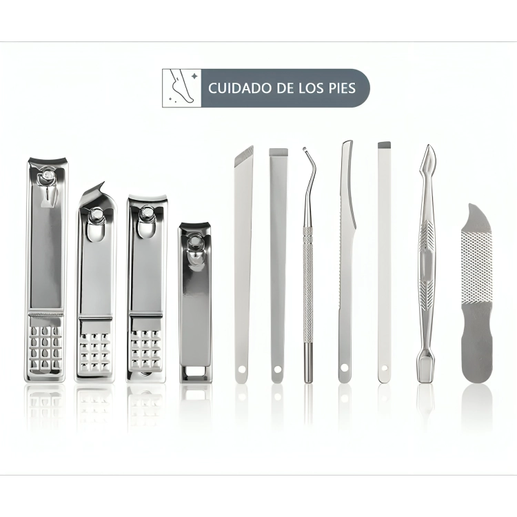 SET HERRAMIENTAS MANICURE PEDICURA KIT UÑAS 26 PIEZAS - 3