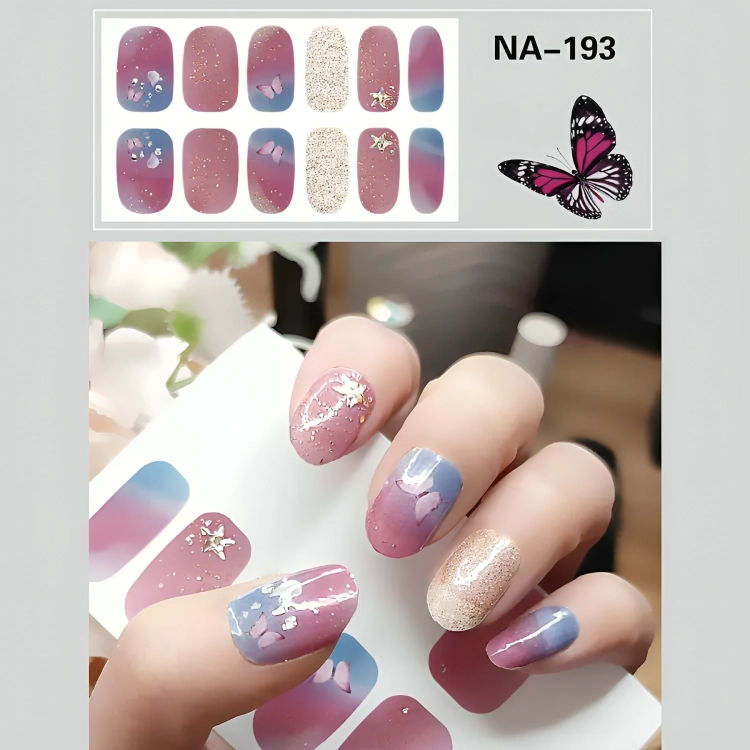 GENÉRICO STICKERS PEGATINAS 3D PARA UÑAS NO NECESITA LAMPARA-MANICURA