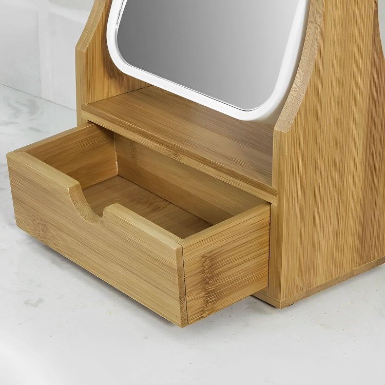 ESPEJO DE MAQUILLAJE ROTACION 360 ESPEJO DE MESA CON CAJON - 2