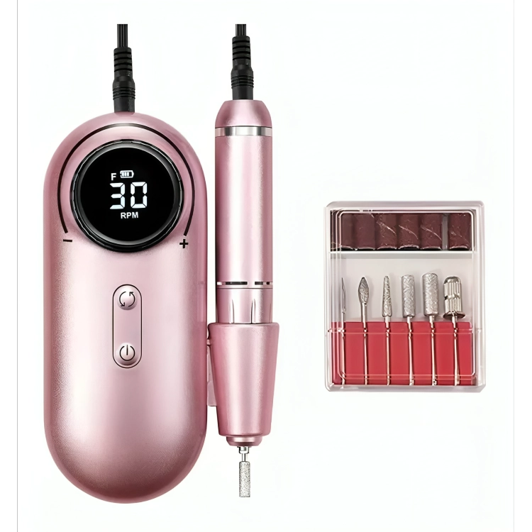 TORNO DE UÑAS INALAMBRICO PANTALLA LCD 30000 RPM MANICURA - 4