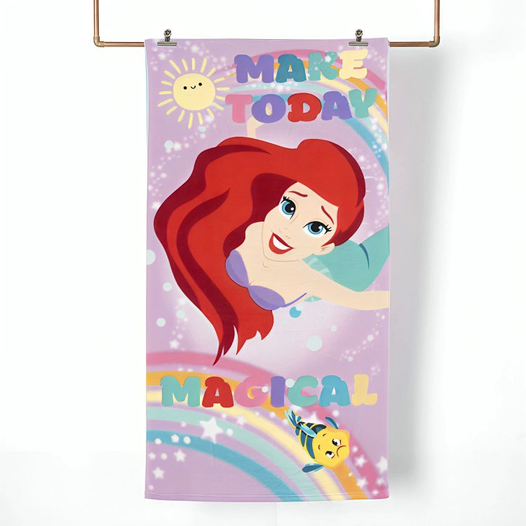 TOALLA DE PLAYA 70×140 CM + BOLSO / PRINCESA MAGICAL – MASHINI - 1