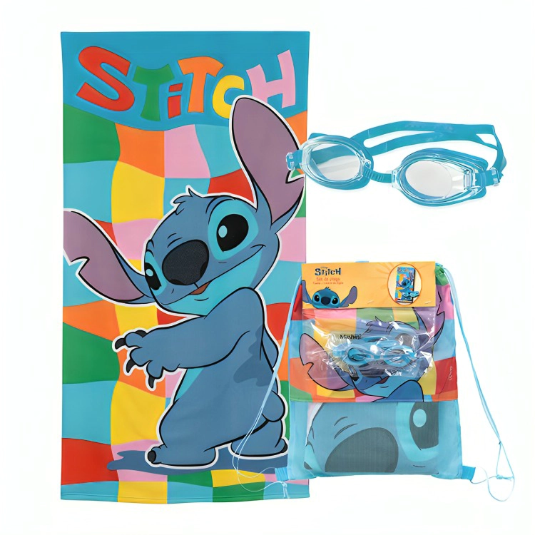 SET TOALLA 70×140 CM. + LENTES DE AGUA /STITCH GROO – MASHINI - 2