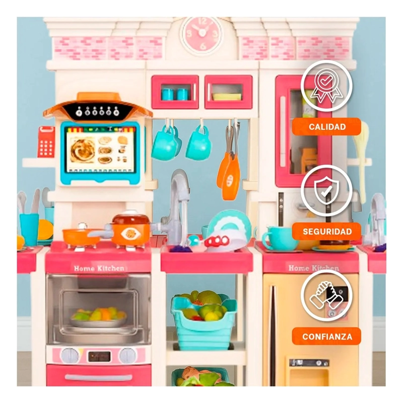 COCINA 1 METRO X 1 METRO(108PCS) ROSADA - 1