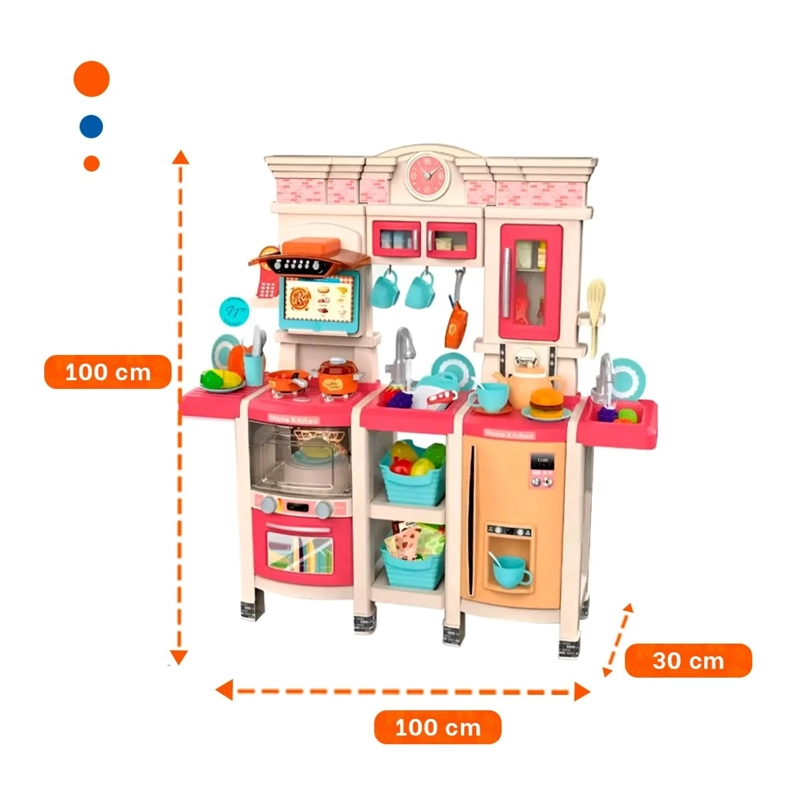 COCINA 1 METRO X 1 METRO(108PCS) ROSADA - 5