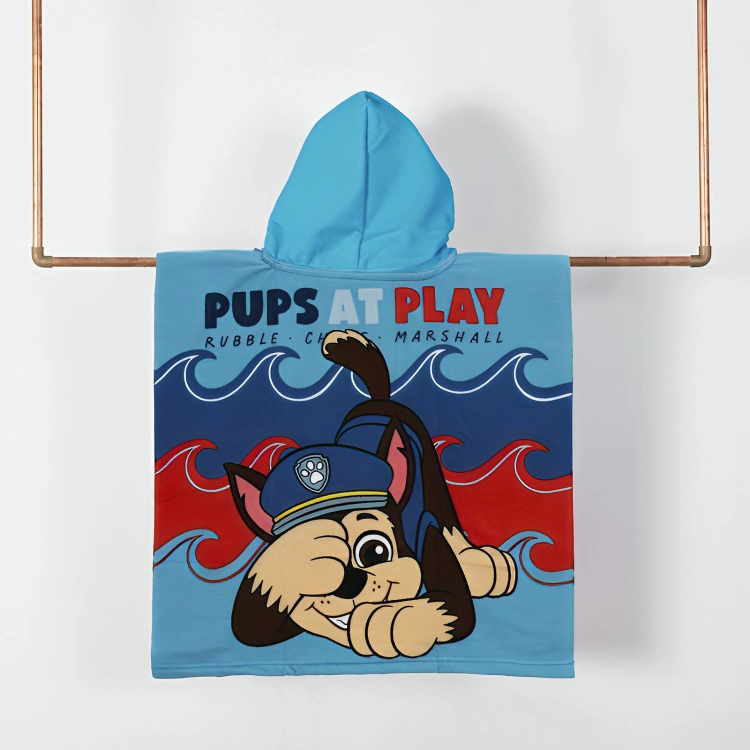 TOALLA DE PLAYA CON CAPUCHA  PAW PATROL NIÑO PUPS - 3