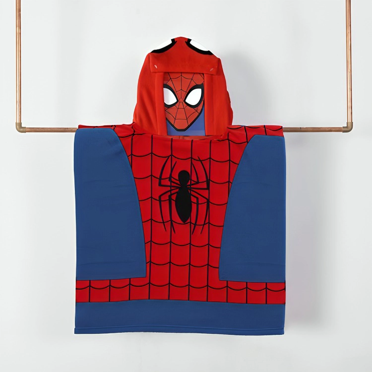 TOALLA DE PLAYA CON CAPUCHA SPIDERMAN OJOS - 3