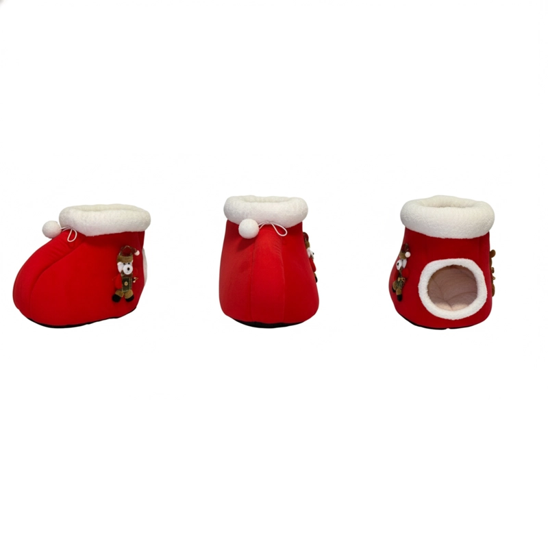 CAMA MASCOTA BOTA OSO COLOR ROJO - 4