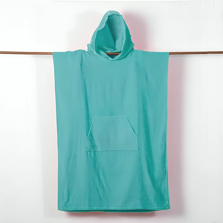 PONCHO DE PLAYA 70×100 CM./ TURQUESA – MASHINI - 1