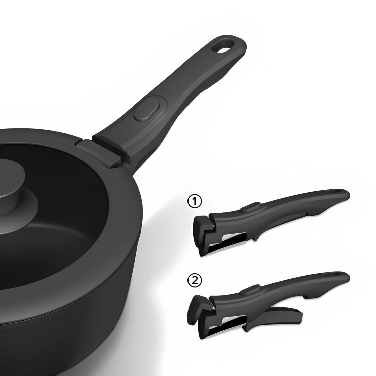 BATERIA DE COCINA 11 PIEZAS ALUMINIO FORJADO SNAP-ON BLACK - 5