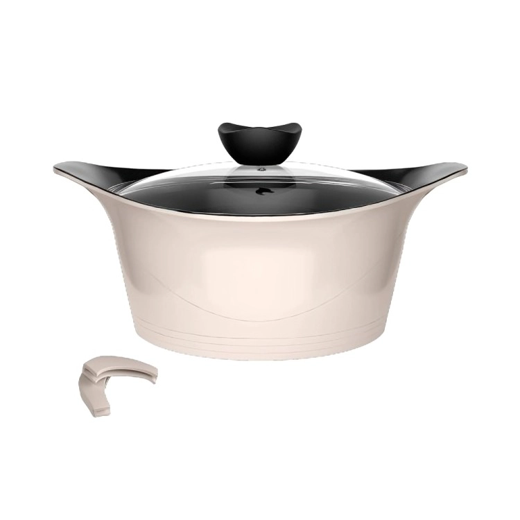 BATERIA COCINA ALUMINIO FUNDIDO 7 PIEZAS FORTIS BEIGE - 3