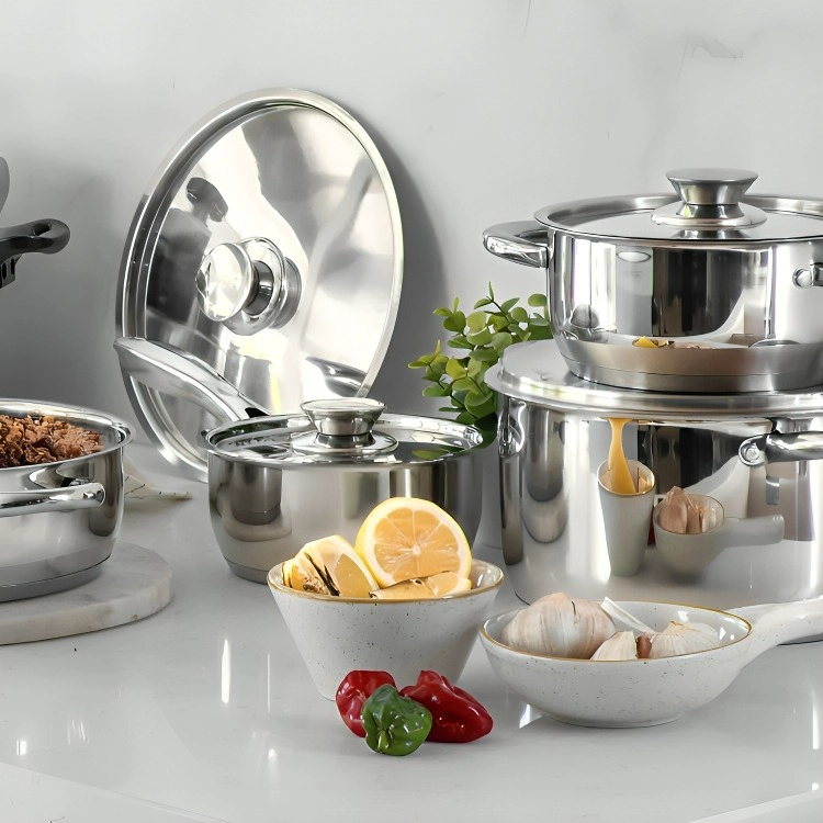 BATERIA DE COCINA 7 PIEZAS ACERO INOXIDABLE 450-7SS - 4