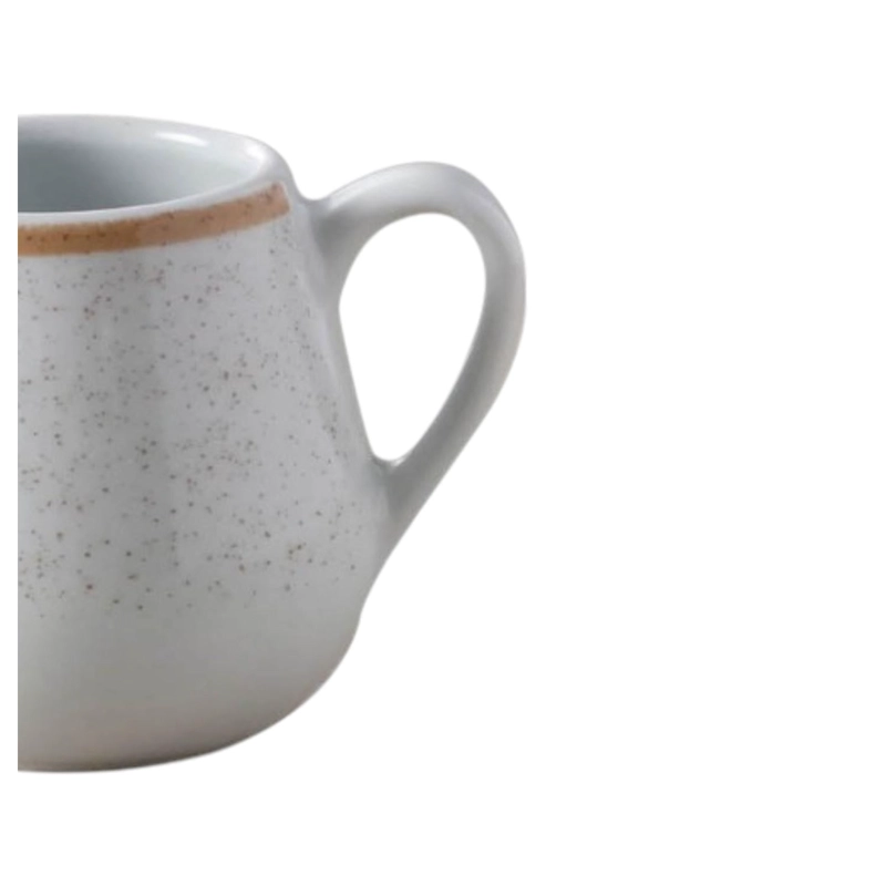 CREMERA DE PORCELANA CON ASA  ARTISAN BEIGE CORONA - 3