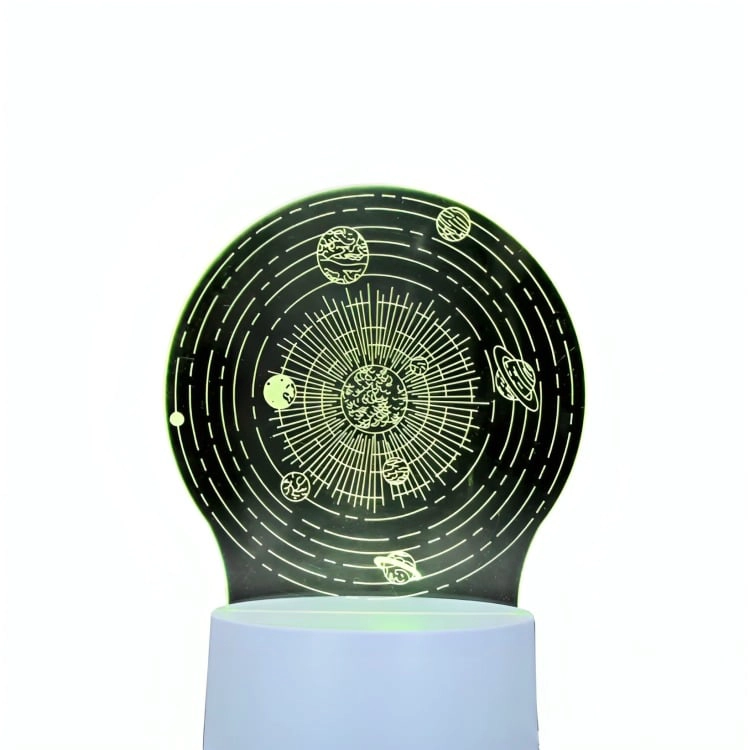 LAMPARA LED RGB VISUALIZACION 3D SISTEMA SOLAR - 3