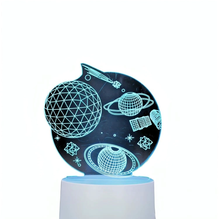 LAMPARA LED RGB VISUALIZACION 3D UNIVERSO - 1