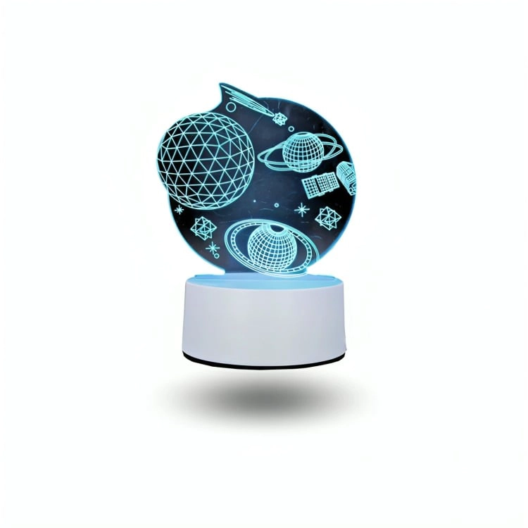 LAMPARA LED RGB VISUALIZACION 3D UNIVERSO - 3