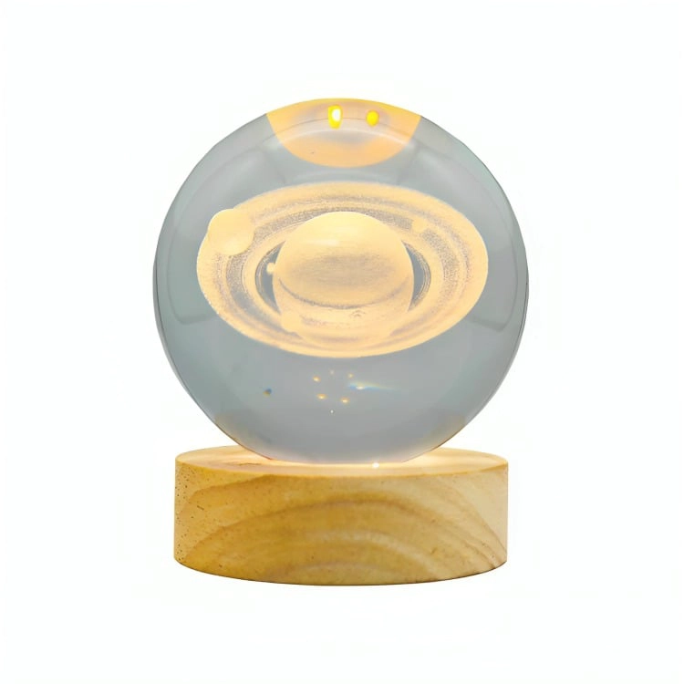 LAMPARA BOLA DE CRISTAL LED SATURNO - 3