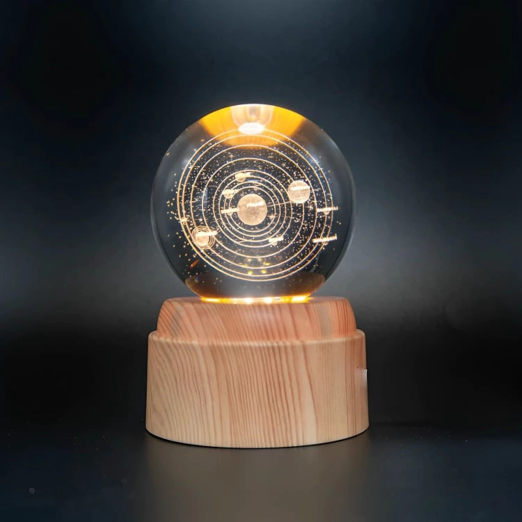 LAMPARA BOLA DE CRISTAL LED  SISTEMA SOLAR - 2