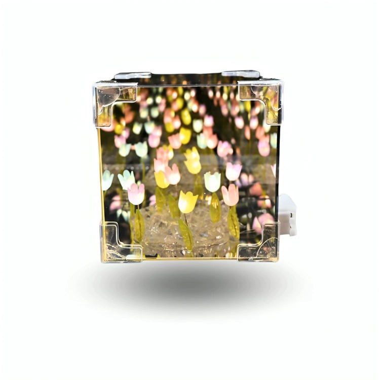 LAMPARA CUBO LED DECORATIVA TULIPAN - 1