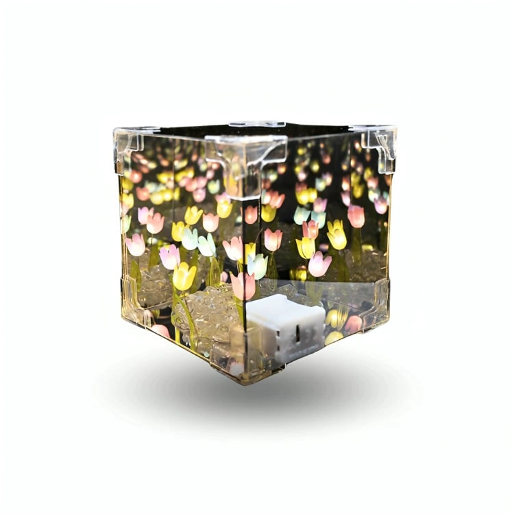 LAMPARA CUBO LED DECORATIVA TULIPAN - 2