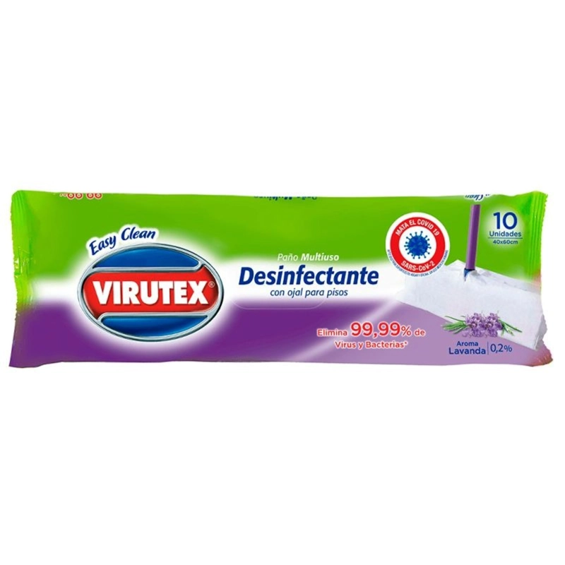 PACK X 4 PAÑO MULTIUSO DESINFECTANTE CON OJAL / LAVANDA – VIRUTEX - 1