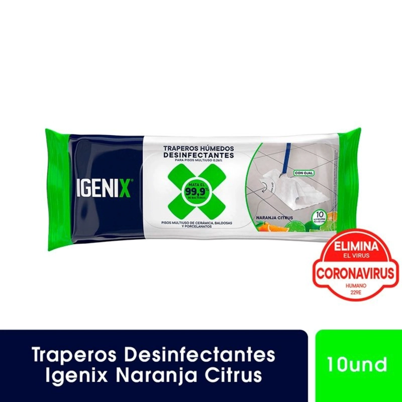 TRAPERO HUMEDO PISO 10 UND / NARANJA CITRUS – IGENIX - 1