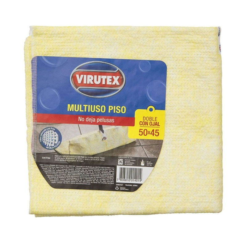 PACK X 4 TRAPERO DOBLE CON OJAL 45×50 CM – VIRUTEX - 1