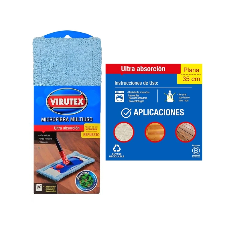 REPUESTO MOPA PLANA MICROFIBRA – VIRUTEX - 3