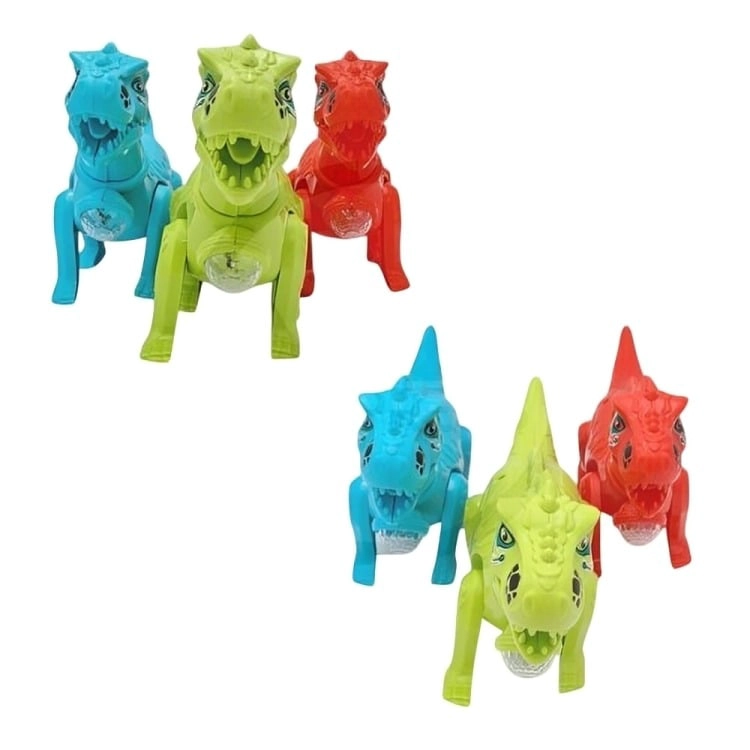 PAK DE 3 DINO CAMINANTE LUZ SONIDO ECO BOLSA - 1